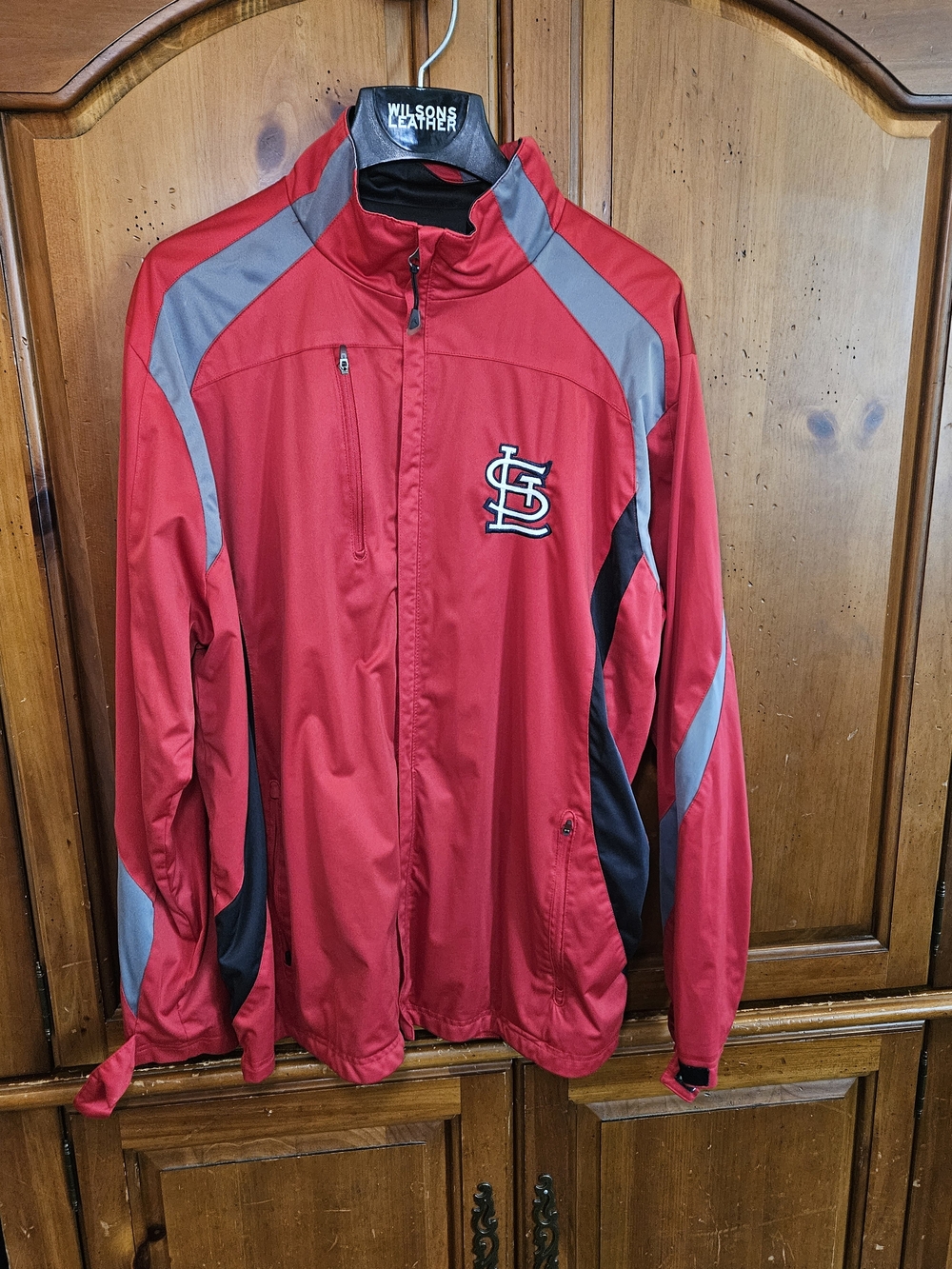 Antigua Red and Gray St. Louis Cardinals Utility Jacket